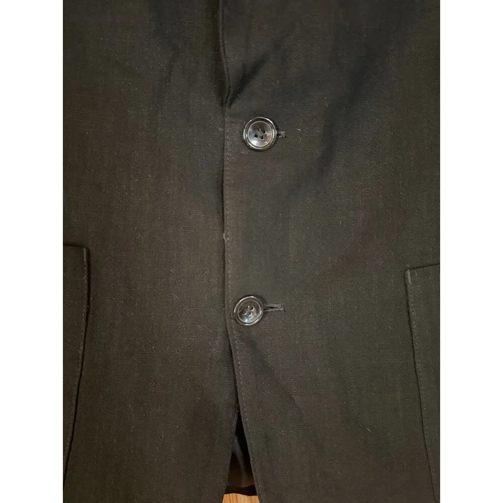 NWT PJ Paul Jones Mens Black Mandarin Stand Collar Sports Blazer Jacket Medium